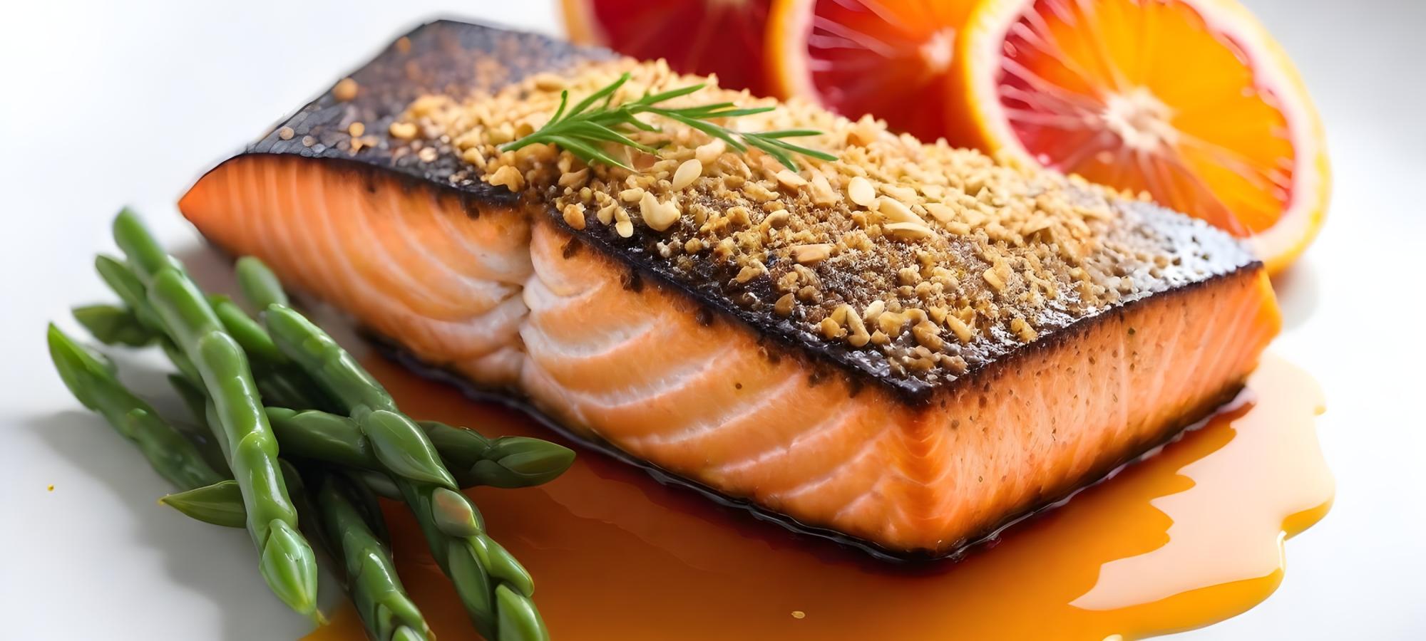 Salmone in crosta di arance