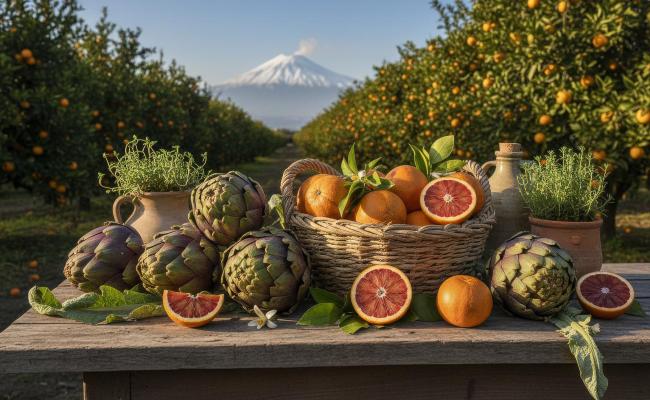 Pacco Misto Arance Tarocco Gallo e Carciofi Mammola Romanesco